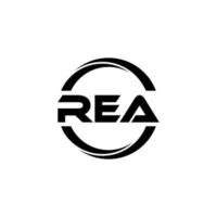 REA letter logo design in illustration. Vector logo, calligraphy designs for logo, Poster, Invitation, etc.