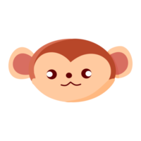 mascote cabeça de macaco bebê png