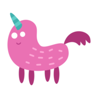 cheval poney rose en dessin animé mignon png
