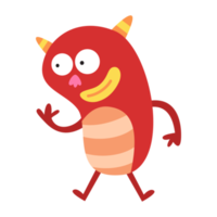 dibujos animados de monstruo rojo png