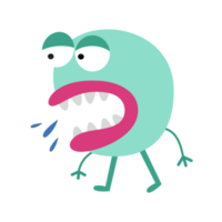 personagem monstro verde png