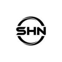 SHN letter logo design in illustration. Vector logo, calligraphy designs for logo, Poster, Invitation, etc.