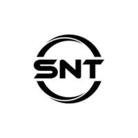 SNT letter logo design in illustration. Vector logo, calligraphy designs for logo, Poster, Invitation, etc.