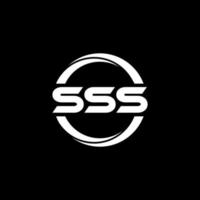 SSS letter logo design in illustration. Vector logo, calligraphy designs for logo, Poster, Invitation, etc.