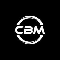 CBM letter logo design in illustration. Vector logo, calligraphy designs for logo, Poster, Invitation, etc.