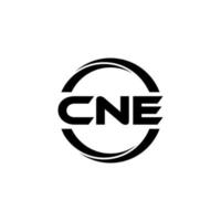 diseño del logotipo de la letra cne en la ilustración. logotipo vectorial, diseños de caligrafía para logotipo, afiche, invitación, etc. vector