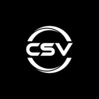 CSV letter logo design in illustration. Vector logo, calligraphy designs for logo, Poster, Invitation, etc.