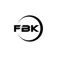 FBK letter logo design in illustration. Vector logo, calligraphy designs for logo, Poster, Invitation, etc.