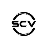 diseño del logotipo de la letra scv en la ilustración. logotipo vectorial, diseños de caligrafía para logotipo, afiche, invitación, etc. vector