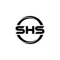 SHS letter logo design in illustration. Vector logo, calligraphy designs for logo, Poster, Invitation, etc.