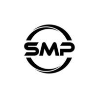 SMP letter logo design in illustration. Vector logo, calligraphy designs for logo, Poster, Invitation, etc.