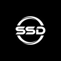 diseño del logotipo de la letra ssd en la ilustración. logotipo vectorial, diseños de caligrafía para logotipo, afiche, invitación, etc. vector