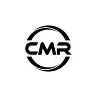 CMR letter logo design in illustration. Vector logo, calligraphy designs for logo, Poster, Invitation, etc.