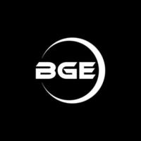 BGE letter logo design in illustration. Vector logo, calligraphy designs for logo, Poster, Invitation, etc.