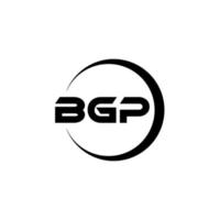 diseño de logotipo de letra bgp en ilustración. logotipo vectorial, diseños de caligrafía para logotipo, afiche, invitación, etc. vector