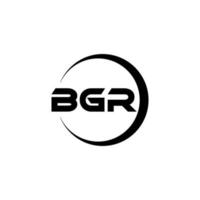 diseño de logotipo de letra bgr en ilustración. logotipo vectorial, diseños de caligrafía para logotipo, afiche, invitación, etc. vector