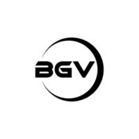 diseño de logotipo de letra bgv en ilustración. logotipo vectorial, diseños de caligrafía para logotipo, afiche, invitación, etc. vector