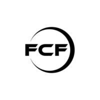 diseño del logotipo de la letra fcf en la ilustración. logotipo vectorial, diseños de caligrafía para logotipo, afiche, invitación, etc. vector