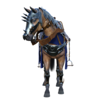 caballero caballo aislado 3d render png