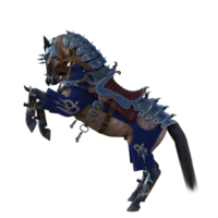 caballero caballo aislado 3d render png