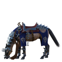 Knight horse isolated 3d render png