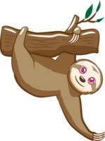 Sloth png graphic clipart design