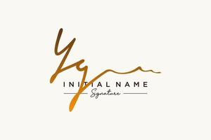 Initial YG signature logo template vector. Hand drawn Calligraphy lettering Vector illustration.