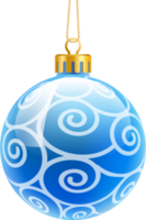 blaue Weihnachtskugelverzierung png