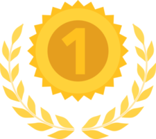 símbolo de la medalla de oro png