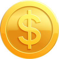 gold coin money symbol icon png