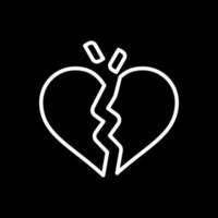 Broken Heart Vector Icon Design