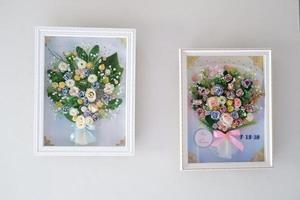 arreglos florales de papel como fondo foto