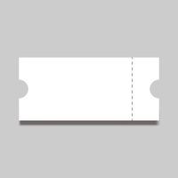 ticket blank template vector realistic mockup on gray background