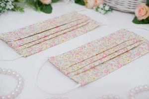 beautiful patterned masks as a background photo