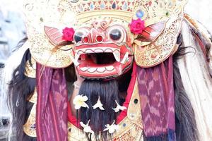 the tradition of the barong dance in Bali as a ceremony photo