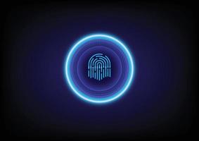 finger print technology abstract background vector