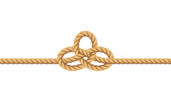 línea de nudos de cuerda png