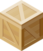 paquete de madera isometrico png