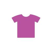 eps10 pink vector t shirt solid art abstract icon or logo isolated on white background. unisex shirt symbol in a simple flat trendy modern style for your website design, and mobile app