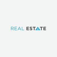 eps10 vector Real estate wordmark logo. creative lettermark logo isolated on grey background