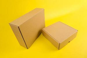 Cardbox with color background photo