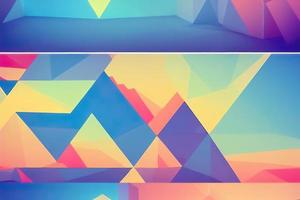 Colorful Triangular Art for Modern Wallpaper Design in Creative Concept photo