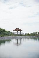 Grigak Reservoir in Gunungkidul, Yogyakarta, Indonesia. Become a rainwater reservoir and a tourist spot by the sea. photo