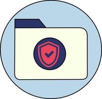 shield check vector icon in folder