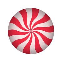 Red sweet candy swirl on a white background vector. Delicious ice cream spiral vortex design. vector