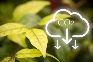 ambiente limpio sin emisiones de dióxido de carbono. modernas tecnologías ecológicas que no producen emisiones de co2. fondo de la naturaleza. foto