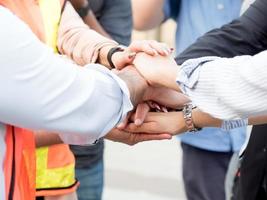 Touch hand shake finger arm symbol teamwork group business support community friendship together partner colleague social connection businessman businesswoman diversity relation strategy motivation photo