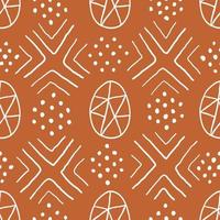 Resumen de patrones sin fisuras de huevo de Pascua. ornamento étnico de vacaciones para envolver papel, textiles para el hogar vector