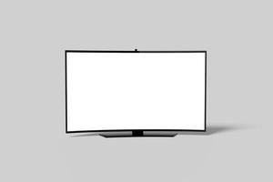 photo blank white smart tv screen mockup