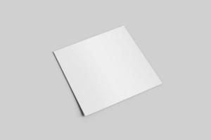 Blank Paper Sqaure Flyer Mockup photo